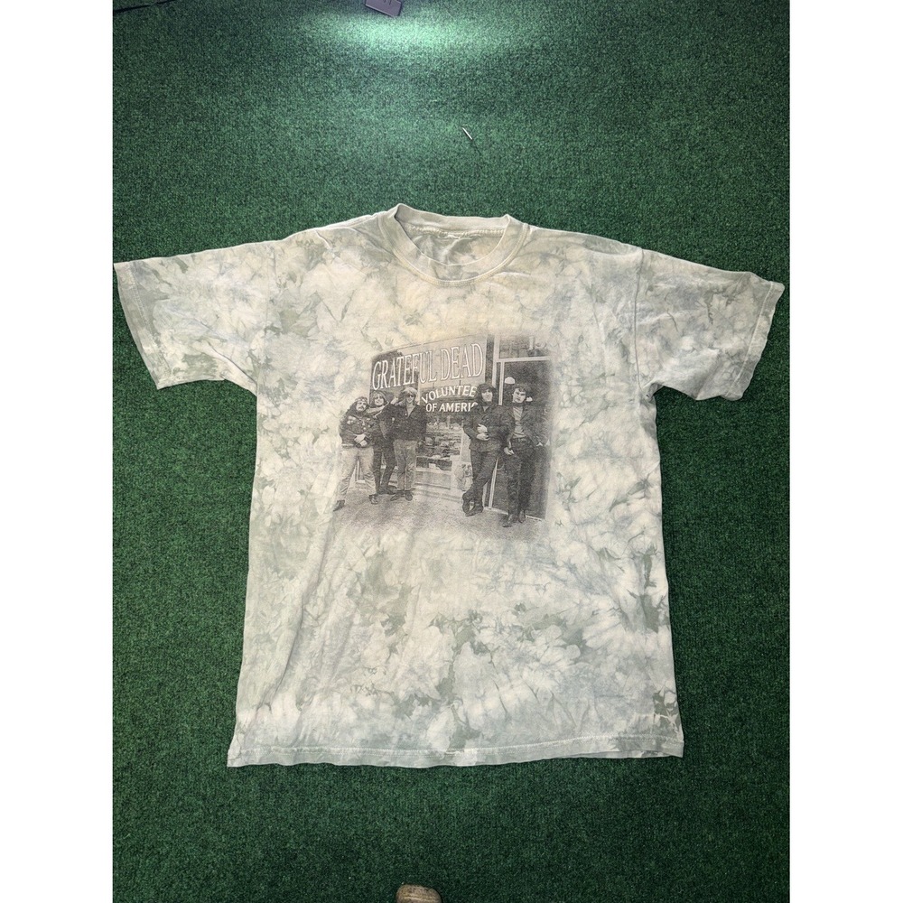 Grateful Dead Tie Dye Tee Men L Gray Band Photo Graphic Hippie